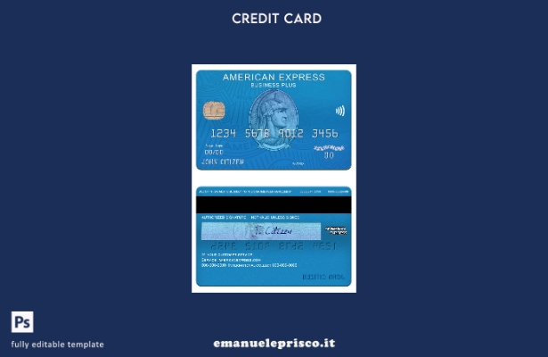 modello di carta business plus blu della banca amex dei cittadini statunitensi i